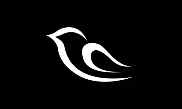 Moderne Vorm Vogel Slikken Logo Symbool Pictogram Vector Grafisch Ontwerp — Stockvector