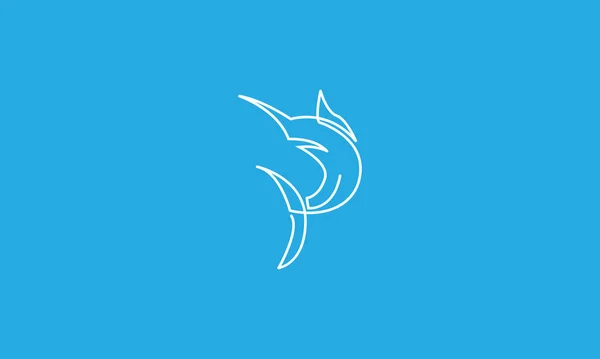 Lijn Kunst Zwaardvis Logo Symbool Pictogram Vector Grafisch Ontwerp Illustratie — Stockvector