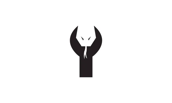 Serpent Cobra Avec Outils Logo Vecteur Symbole Icône Conception Illustration — Image vectorielle