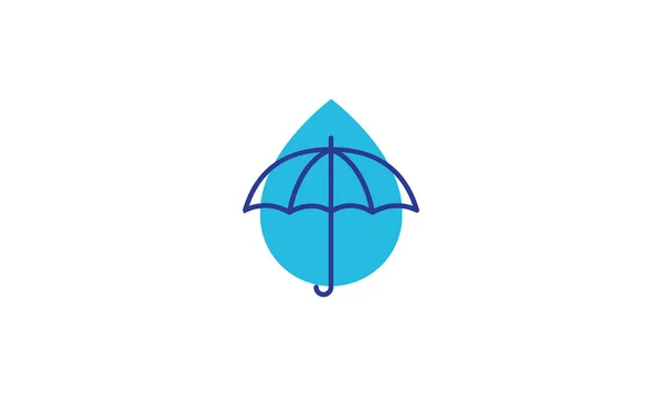 파란색 물방울 로고가 아이콘 디자인 그래픽 일러스트 — 스톡 벡터