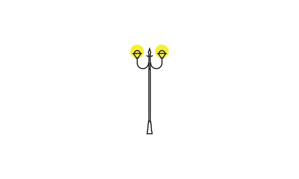 Линии Светлый Двор Наружный Логотип Символа Векторной Иконки Графический Дизайн — стоковый вектор