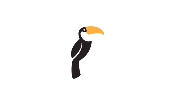 Oiseau Plat Taucan Logo Symbole Vectoriel Icône Illustration Graphique — Image vectorielle