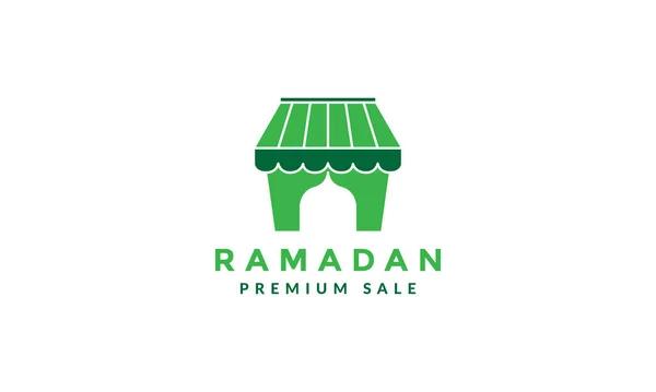 Loja Muçulmana Logotipo Símbolo Ícone Vetor Ilustração Design Gráfico —  Vetores de Stock