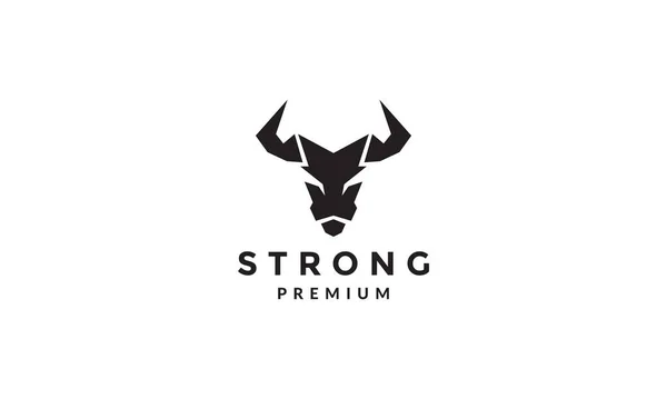 Moderne Form Kopf Kuh Oder Büffel Logo Symbol Vektor Symbol — Stockvektor