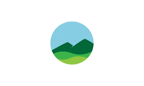Groene Landbouw Bos Berg Logo Vector Symbool Pictogram Ontwerp Grafische — Stockvector