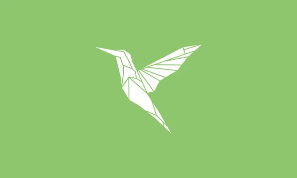 Geometrische Kolibri Fliegen Logo Symbol Vektor Design Illustration — Stockvektor