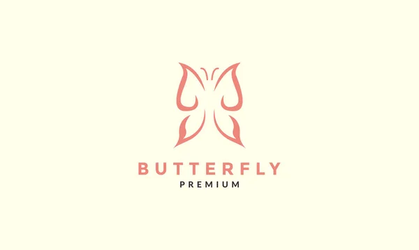 Modern Shape Butterfly Beauty Logo Symbol Vector Icon Illustration Graphic — Stock Vector