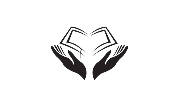 Main Musulmane Prier Avec Corran Logo Symbole Vectoriel Icône Illustration — Image vectorielle