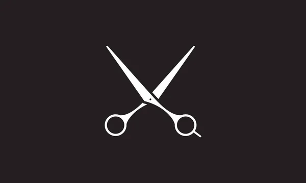 Silueta Simple Tijera Logotipo Símbolo Icono Vector Gráfico Diseño Ilustración — Vector de stock