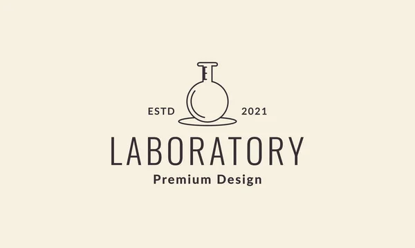 Круг Бутылки Лабораторные Линии Логотип Символа Векторной Иконки Графический Дизайн — стоковый вектор