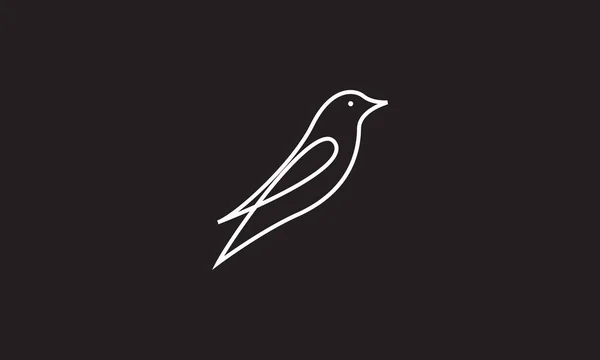 Linhas Contínuas Pássaro Pequeno Logotipo Símbolo Vetor Ícone Ilustração Gráfico — Vetor de Stock