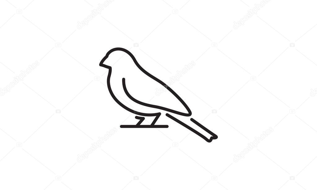  modern shape bird lines little canary logo symbol icon vector graphic design illustration