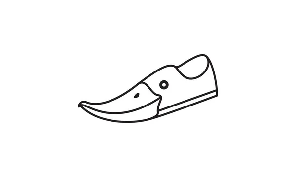 Büroschuhe Linien Mit Ente Logo Symbol Vektor Symbol Illustration Grafik — Stockvektor