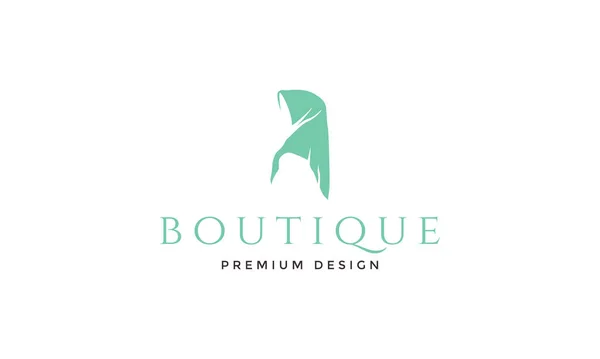 Logo Hijab Foulard Musulman Féminin — Image vectorielle