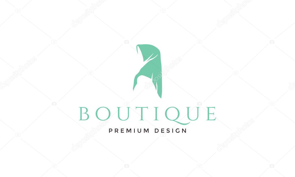Muslim women's headscarf hijab logo
