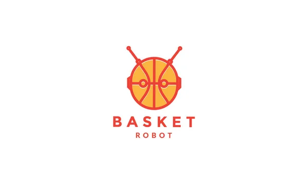 Basketballroboter Abstrakter Logo Vektor — Stockvektor
