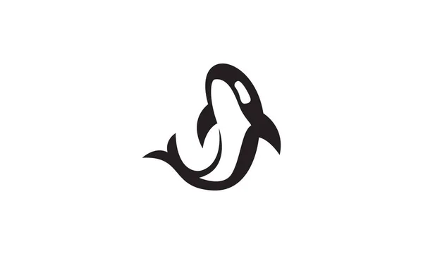 Modern Schattig Vorm Orca Walvis Logo Vector Pictogram Illustratie Ontwerp — Stockvector