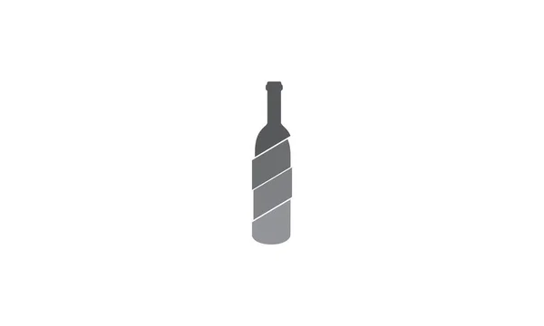 抽象的なボトルスライスロゴベクトルアイコンイラストデザイン — ストックベクタ