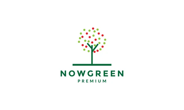 Αφηρημένο Δέντρο Κόκκινο Πράσινο Χρώμα Λογότυπο Διάνυσμα Εικονίδιο Σχέδιο Απεικόνισης — Διανυσματικό Αρχείο