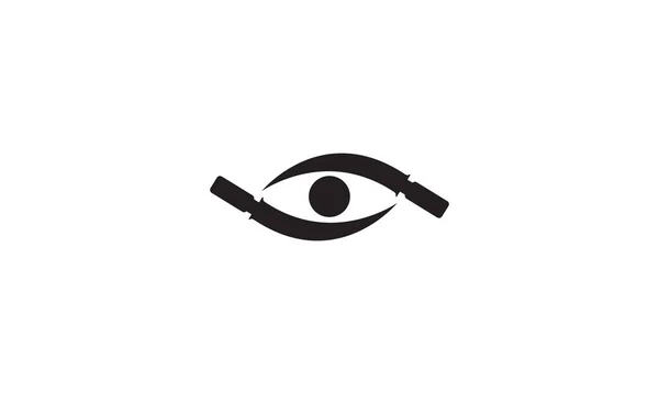 Knife Eyes Logo Vector Icon Illustration Design — Stock Vector