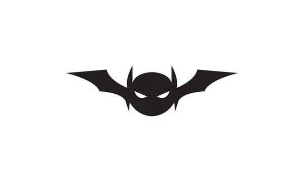 Bonito Silhueta Desenho Animado Morcegos Mosca Logotipo Vetor Ícone Ilustração —  Vetores de Stock