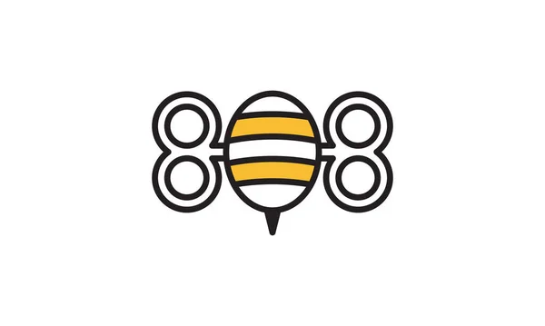 Miel Abeja Forma Juguetes Logo Vector Icono Ilustración Diseño — Archivo Imágenes Vectoriales