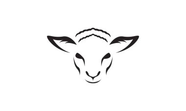 modern şekilli kuzu logosu vektör resimleme tasarımı