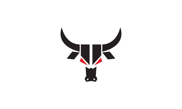 Tête Vache Moderne Buffle Logo Vecteur Icône Illustration Design — Image vectorielle