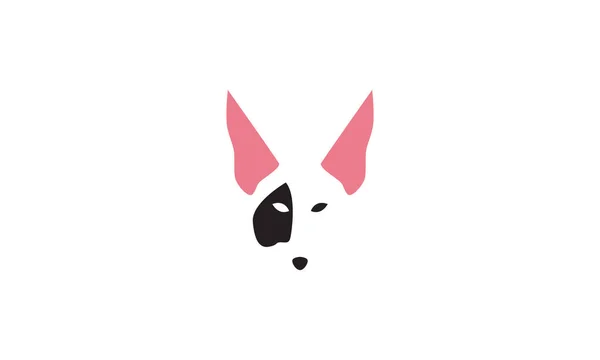 Kopf Niedlich Gesicht Bull Terrier Logo Vektor Symbol Illustration Design — Stockvektor