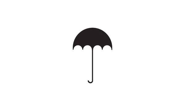 Silhouette Geometric Umbrella Logo Vector Icon Illustration Design — Stock Vector