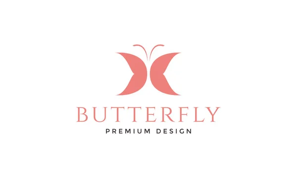 Forma Moderna Belleza Mariposa Logo Vector Icono Ilustración Diseño — Archivo Imágenes Vectoriales