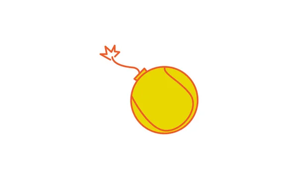 抽象テニスボールロゴベクトルアイコンイラストデザイン — ストックベクタ