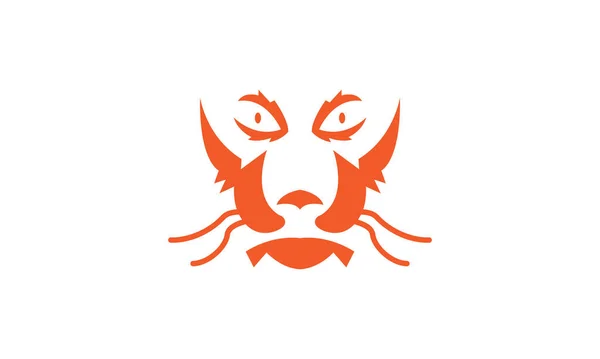 Kopf Gesicht Flach Drachen Logo Vektor Symbol Illustration Design — Stockvektor