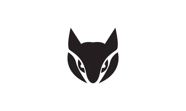 独特形状的黑头猫头鹰标志矢量图标设计 — 图库矢量图片