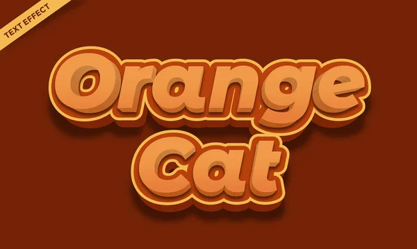 Orange Cat Skin Palette Text Effect — Stock Vector