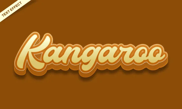 Canguro Piel Color Texto Efecto Diseño — Vector de stock