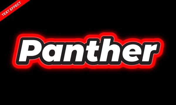 Panther Färg Text Effekt Design — Stock vektor