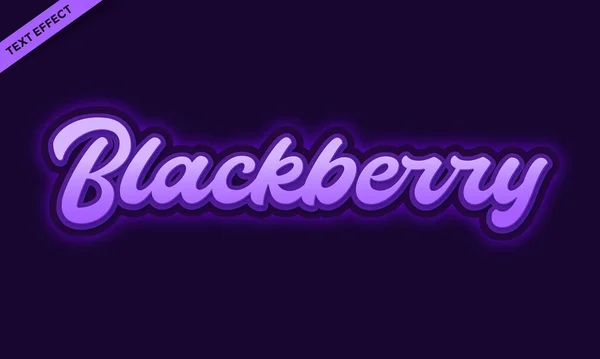 Blackberry Fruta Texto Efecto Diseño — Vector de stock