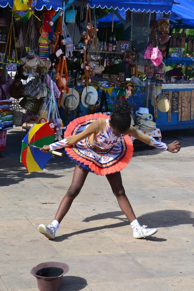 Dançarina frevo no Brasil — Fotografia de Stock