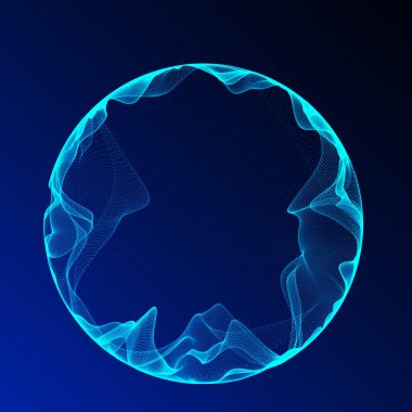 Uzay-zaman portalı. Soyut mavi ızgara solucan deliği. Geleceğin 3D portalı. Kozmik solucan deliği. Huni şeklinde bir tünel. Spiral Teknoloji. 3d oluşturma.