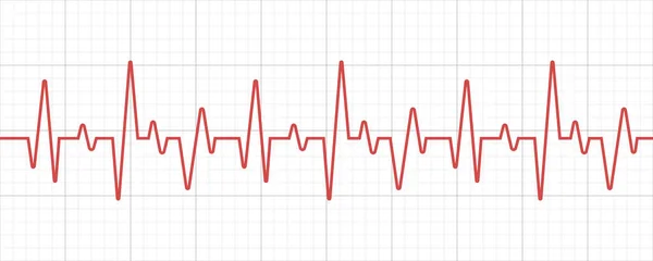 Лінія Серцебиття Кардіограма Символ Кардіо Векторні Ілюстрації — стоковий вектор