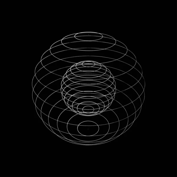 Sphère Abstrait Des Particules Sphères Connexion Réseau Mondial Style Technologique — Image vectorielle