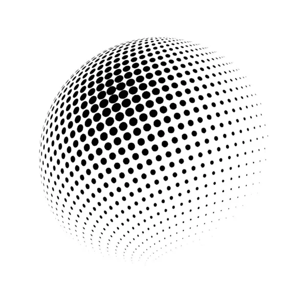 3d vector esferas de medio tono. Elementos de diseño de medio tono. Elemento decorativo. Ilustración vectorial. — Vector de stock
