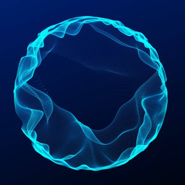 Uzay-zaman portalı. Soyut mavi ızgara solucan deliği. Geleceğin 3D portalı. Kozmik solucan deliği. Huni şeklinde bir tünel. Spiral Teknoloji. 3d oluşturma.