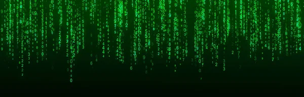 Digitaler Hintergrund Grüne Matrix Programm Matrixstil Strom Von Dezimalzahlen Computer — Stockfoto