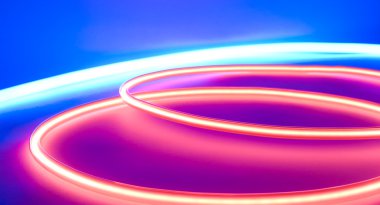 Mavi kırmızı neon ışıkları arka plan