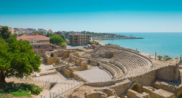 Tarragona Roman Amphitheater ve plaj, Costa Daurada, İspanya