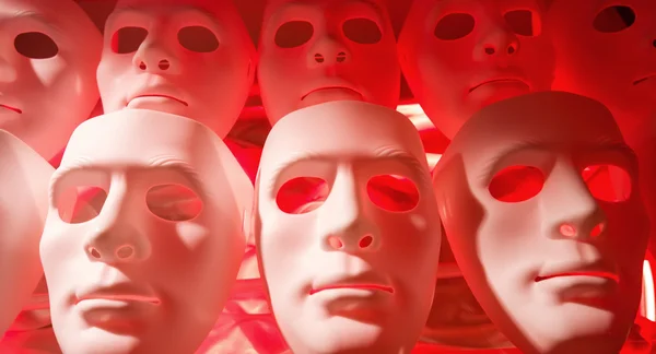 Creepy masks background — Stock Photo, Image
