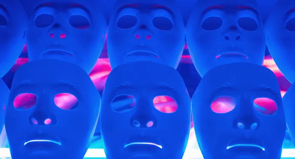Máscaras faciales humanas — Foto de Stock