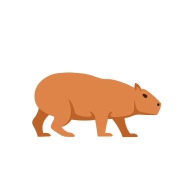 Beyaz arka planda çizgi film antilobu. Çocuklar için düz çizgi film çizimi..